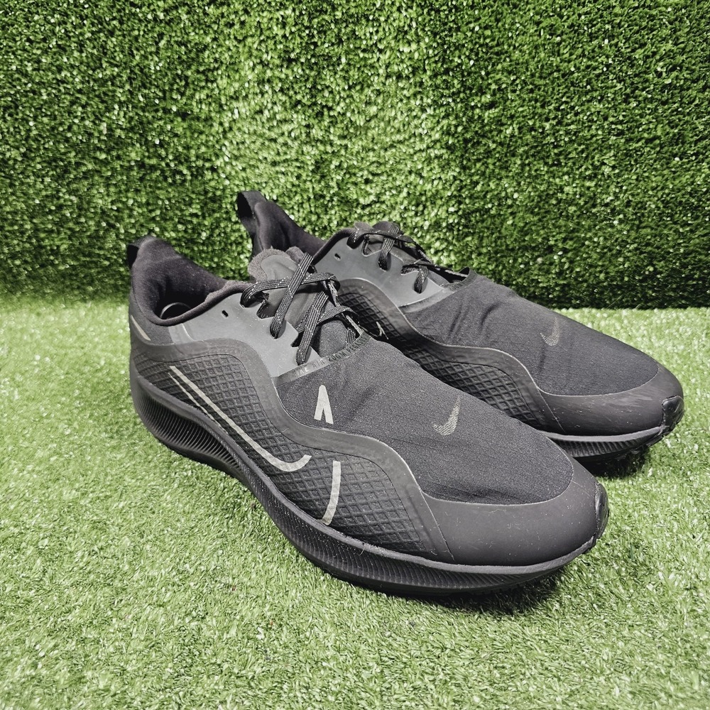 Nike Air‎ Zoom Pegasus 37 Shield Black Anthracite Sneakers CQ7935-001 Mens 14